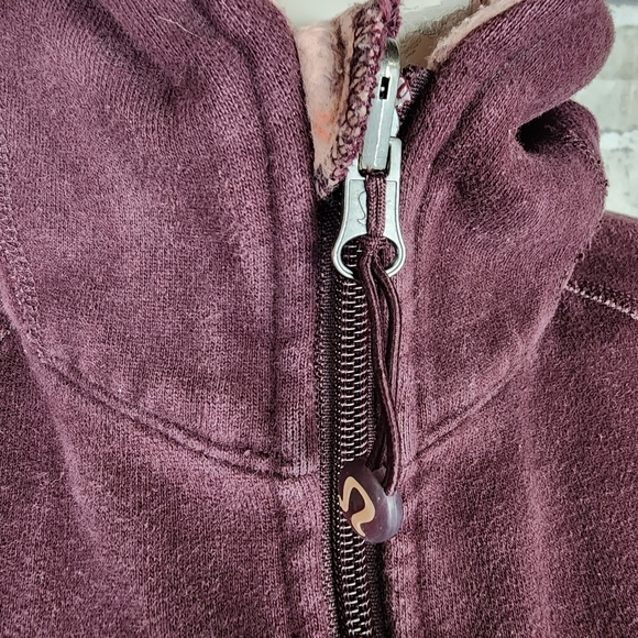 Lululemon Reversible  Scuba Hoodie Classic Remix Burgundy/Pink Pattern 2in1 - Picture 3 of 14